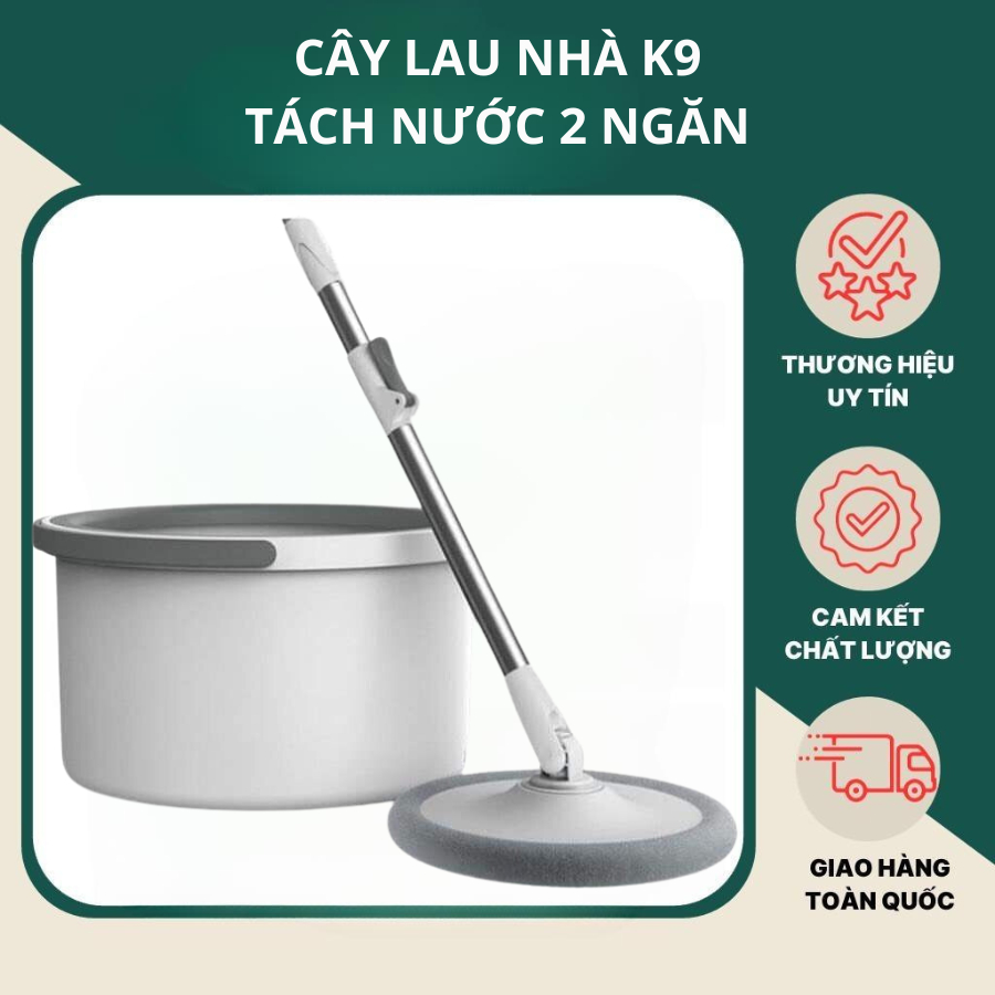 Bộ Chổi Lau Nhà Thông Minh K9 Lau Nhà Siêu Sạch, Tự Vắt Tiện Lợi Dễ Sử Dụng
