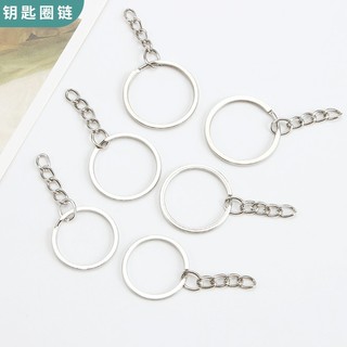 Móc khóa khoen tròn màu bạc loại dầy 25mm 10/20/50 chiếc