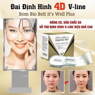 Đai 4D định hình gương mặt thon gọn V-Line, chống chảy xệ, nọng cằm It's Well Plus