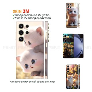 Dán skin mèo con cho điện thoại Samsung S24 Ultram, S23 Ultra, S22, Note 20 Ultram, Z Fold, Z Flip ... Pskin