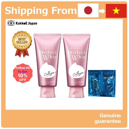 [Trực tiếp Nhật Bản] Senka Perfect Whip Collagen in Facial Facial Foam + Tặng kèm [Japan DIrect] Sen