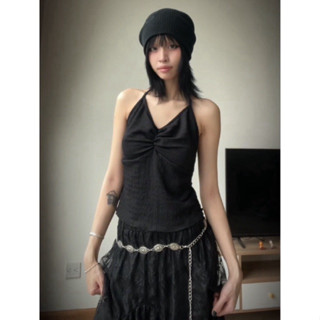 FAERIE áo ôm freesize buộc dây cổ nhún ngực có chun sau lưng - NINI TOP trơn