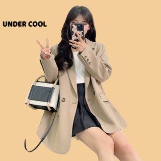 Áo Vest Blazer Trơn Basic UNDERCOOL 3 Màu Đen Be Rêu AV05