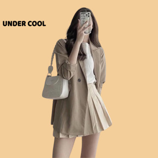 Áo Vest Blazer Trơn Basic UNDERCOOL 3 Màu Đen Be Rêu AV05