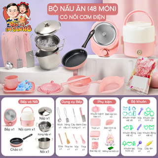 BẢN CAO CẤP Bộ nhà bếp mini-Đồ chơi nhà bếp nấu ăn thật