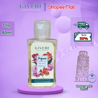 Sữa tắm GIVEBE Đỏ Red Poppy Du Lịch 80ml