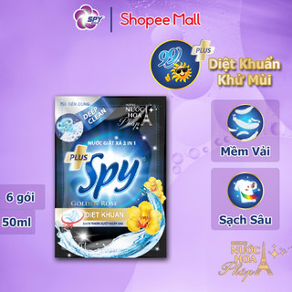 Combo 6 gói nước giặt xả SPY Deep Clean Plus 50ml