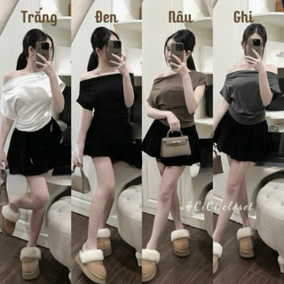 [4 Màu] ÁO TRỄ VAI CÁNH DƠI NHÚN EO HACK DÁNG CỰC TỐT, CHẤT LỤA DÀY MÁT RŨ LÊN FORM ĐẸP CHIZISHOP
