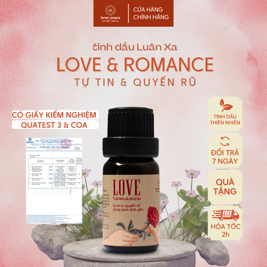 Tinh Dầu Tình yêu và Gợi cảm, tự tin, quyến rũ, chữa lành tình yêu INNER PEACE