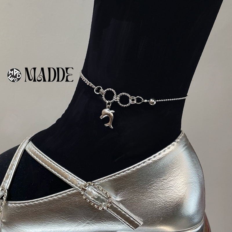 lắc chân cá heo Madde - không đen gỉ / Dolphin 52 anklet /3438