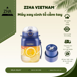 Máy xay sinh tố cầm tay ZIHA 2 trong 1, máy xay sinh tố mini cầm tay gồm 10 lưỡi xay, có đầu ống hút dung tích 1000ml