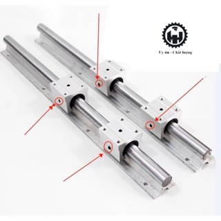 Ray trượt tròn có đế SBR20 và con trượt SBR20UU (combo 2 thanh ray L:1000mm + 4 con trượt)
