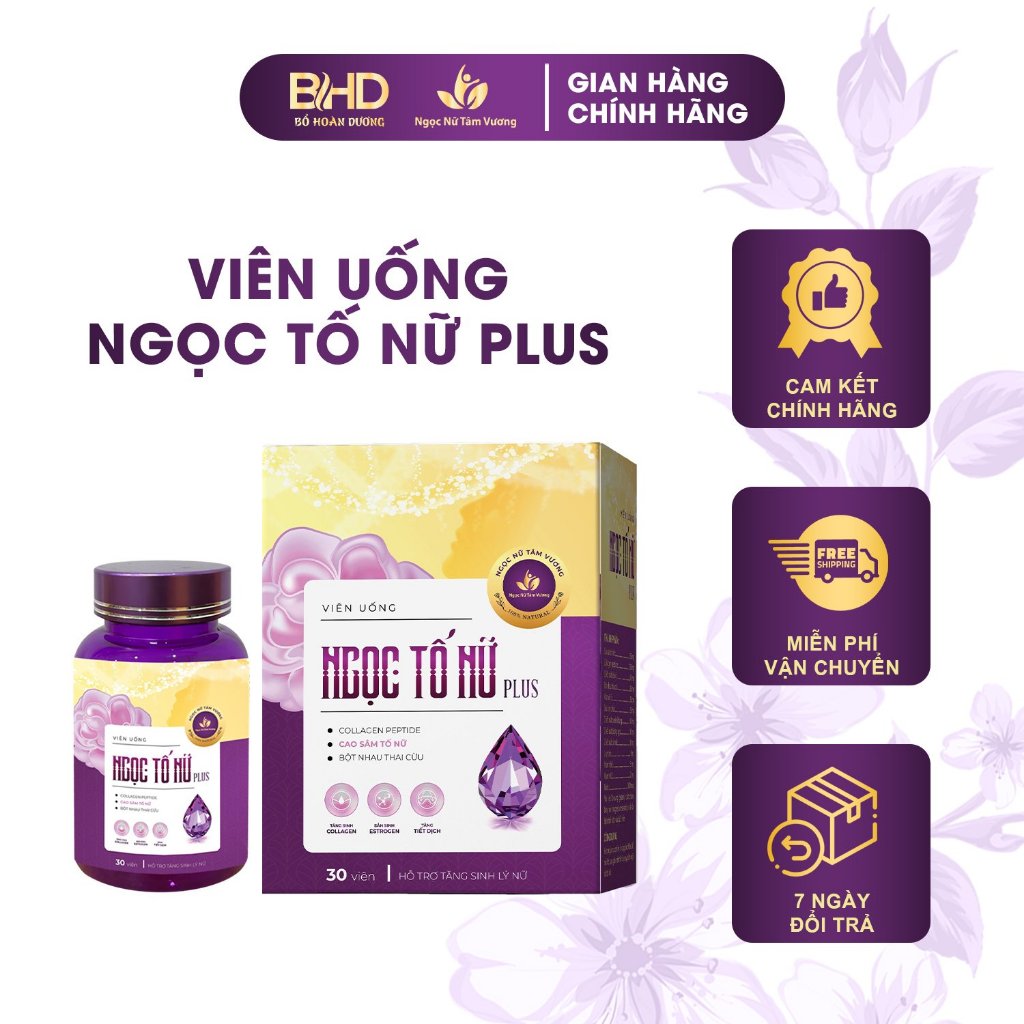 [Chính Hãng] Viên Uống Ngọc Tố Nữ Plus Tái Hồi Xuân - Bổ Sung Nội Tiết Tố Nữ Hộp 30v