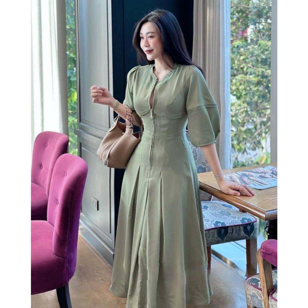🍋 ĐẦM MAXI DÀI DÂY KÉO - ĐẦM TIỆC ĐƠN GIẢN 🔥𝐇𝐨𝐚̉ 𝐓𝐨̂́𝐜🔥 𝐌𝐄𝐎𝐈𝐍𝐃𝐀𝐇𝐎𝐔𝐒𝐄
