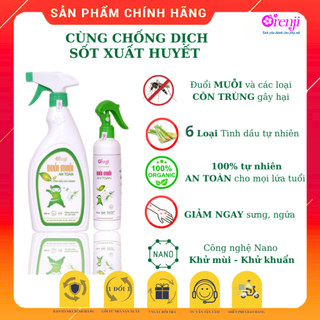 Xịt đuổi muỗi, xịt côn trùng tinh dầu sả chanh cho bé yêu ORENJI 600ml - Phòng chống sốt xuất huyết