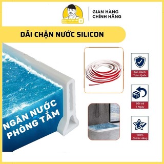 Thanh chặn nước bằng silicon chống trượt tiện lợi dành cho nhà tắm, miếng chặn cửa nhà vệ sinh chỗ rửa tay máy giặt