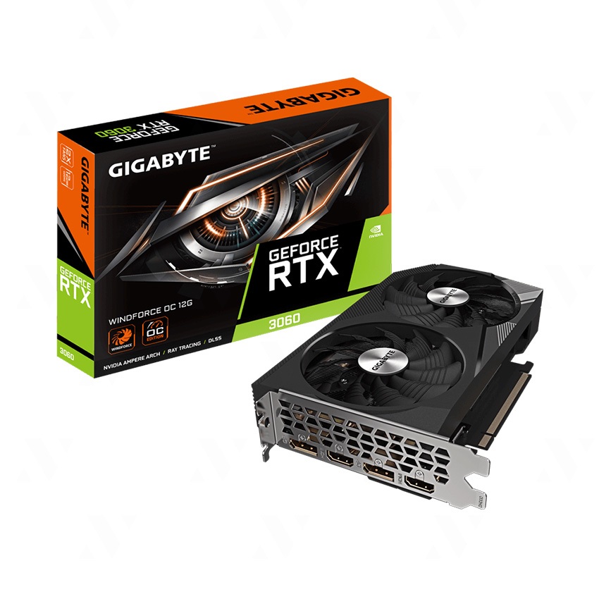 Card màn hình GIGABYTE RTX 3060 WINDFORCE OC 12G GV-N3060WF2OC-12GD - Hàng Chính Hãng | BigBuy360 - bigbuy360.vn