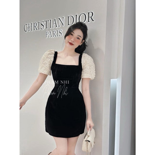XÃ SHOP - ĐẦM NHUNG PHỐI TAY NEW TAG SZ S