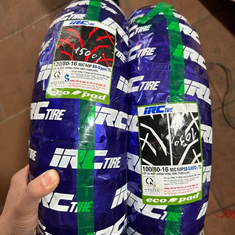 Lốp (vỏ) xe máy Sh150 125 chính hãng Irc