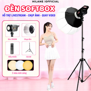 Đèn Softbox Livestream Hilane Công Suất Lớn Ánh Sáng Siêu Đẹp Và Chuyên Nghiệp