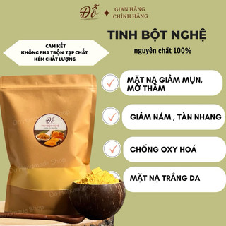  Tinh bột nghệ nguyên chất giàu curumin mặt nạ dưỡng trắng da mờ thâm nám tàn nhang giảm mụn 