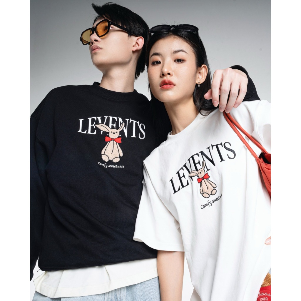 Áo Thun Levents Ribbon Rabit/ White