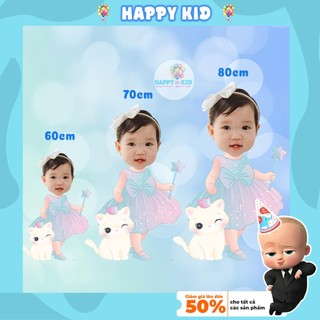 Hình chibi trang trí sinh nhật cho bé kích thước lớn 60cm 70cm 80cm thiết kế theo yêu cầu happykid party hcbktl