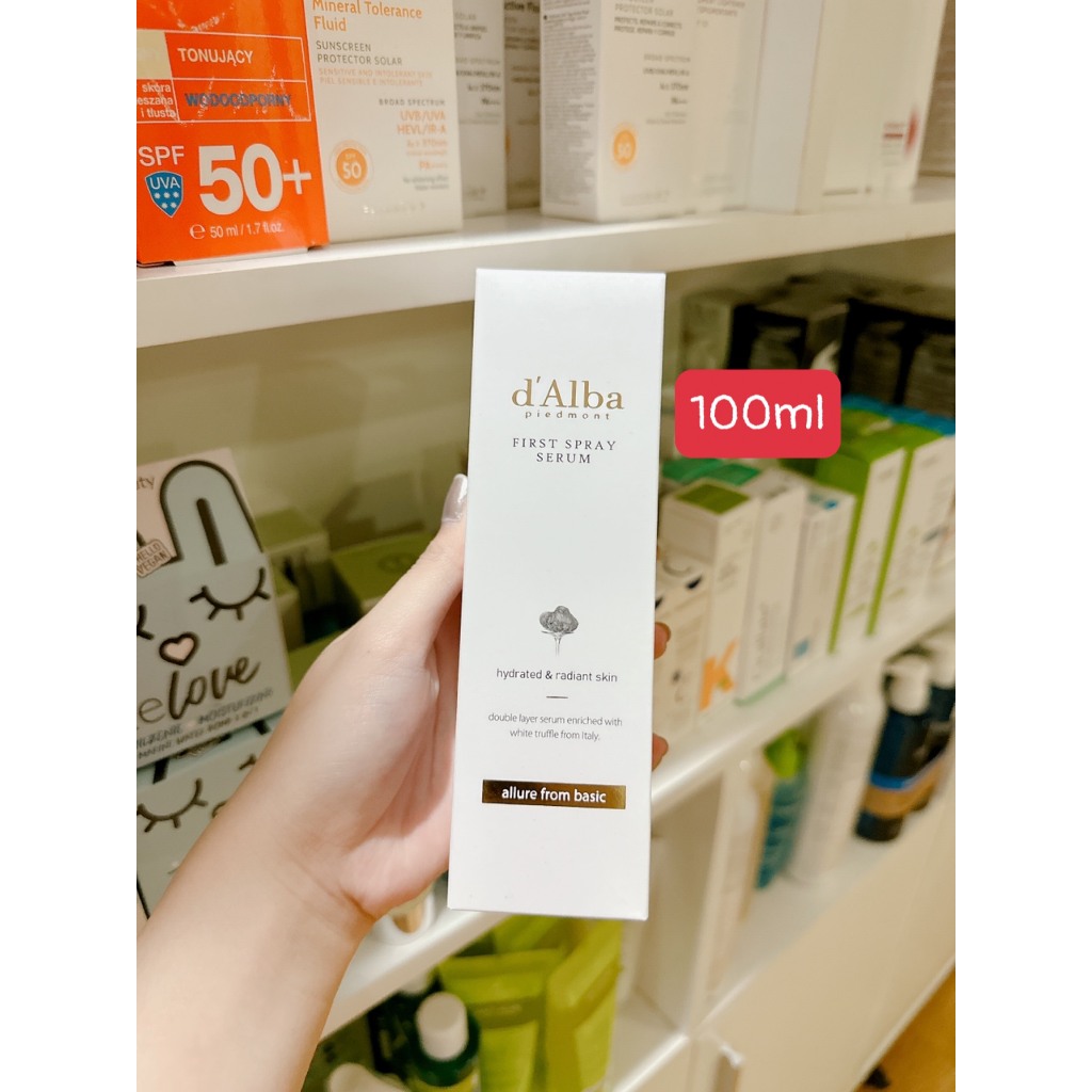 Serum Dạng Xịt d'Alba First Spray Serum Cấp Ẩm, Dưỡng Da Căng Bóng 50ml 100ml