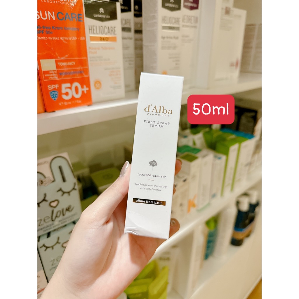 Serum Dạng Xịt d'Alba First Spray Serum Cấp Ẩm, Dưỡng Da Căng Bóng 50ml 100ml