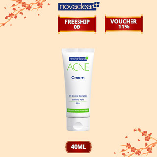 Kem Dưỡng Kiềm Dầu Ngừa Mụn, Thu Nhỏ Lỗ Chân Lông, Giảm Mẩn Đỏ, Sưng Tấy ACNE CREAM NOVACLEAR 40ml