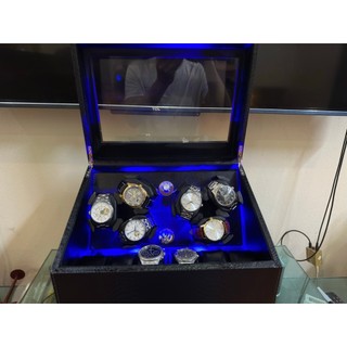 { Mẫu mới } Hộp xoay đồng hồ cơ 6 xoay 6 tĩnh cao cấp( winder watch) Hộp Lắc Đồng Hồ Cơ
