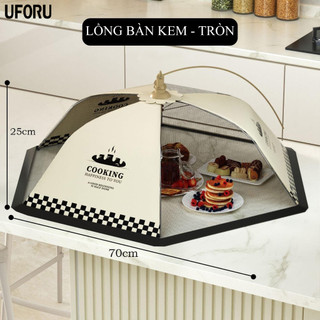 Lồng bàn gấp gọn đậy thức ăn, chất liệu vải polyester bền chắc kích thước 70cm HC3A- T2K Shop