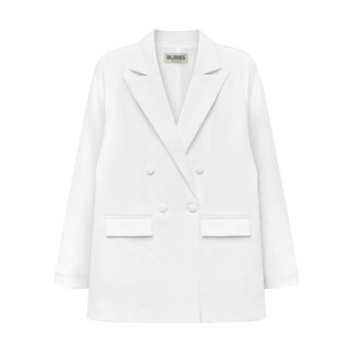 RUBIES Neon Blazer - Áo Khoác Blazer Nữ Vải Carolang Dáng Suông Basic Tay Dài