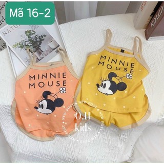 Bộ hè bộ 2 dây bé gái chất cotton , áo 2 dây bé gái xuất xịn cho trẻ sơ sinh 1-5 tuổi 5-18kg
