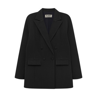 RUBIES Neon Blazer - Áo Khoác Blazer Nữ Vải Carolang Dáng Suông Basic Tay Dài