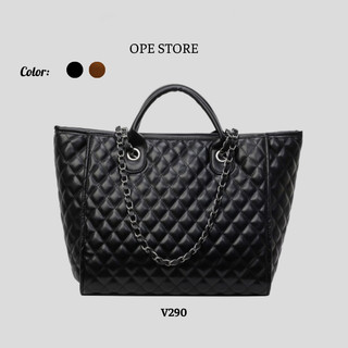 Túi xách Nữ cỡ lớn chất liệu Da dày dặn hình trám có dây đeo vai đựng laptop 14inch
