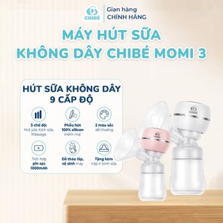 Máy hút sữa không dây chibé momi 3 cb025 - bh 18 tháng - hút sữa phễu silicon êm ái