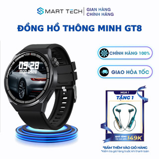 Đồng hồ thông minh GT8, Smart Watch chống nước, tập thể thao theo dõi nhịp tim, nghe gọi