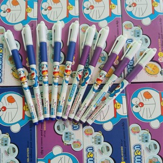 Hộp 20 bút gel Doremon TL mực xanh, tím giá rẻ