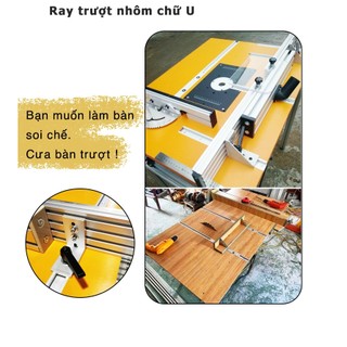 Ray Trượt Nhôm Chữ U và Thanh Trượt Rời 30cm, 60cm