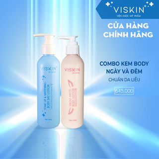 Combo dưỡng trắng Body toàn thân VISKIN chuẩn da liễu