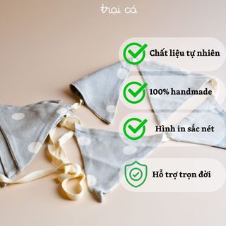 Dây Cờ Vải Trang Trí Sinh Nhật Vải Cotton Decor Nhà Cửa, Phòng Ngủ TRẠI CÁ HOME