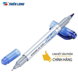 ( Hộp 10 cây ) Bút , viết lông dầu Thiên Long Chính Hãng - Mẫu PM04 2 đầu