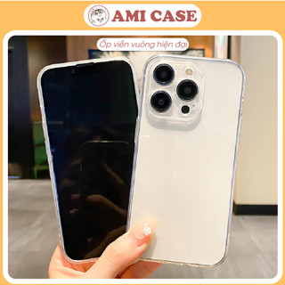 Ốp Lưng Iphone trong suốt Viền Vuông Silicon cho IP 6 7 8 Plus X XS XS Max 11 12 13 14 Plus Pro Max