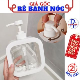 Chai Chiết Dầu Gội Sữa Tắm Trong Suốt 300ml, 500ml - Chai Nhựa, Chai Đựng Xà Phòng, Nước Rửa Tay Tiện Dụng - Lọ Vòi Nhấn