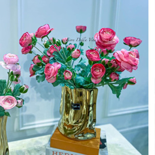 Hoa trà mao lương giả loại cành 5 bông- Hàng cao cấp