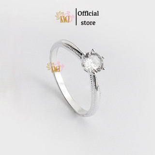 Nhẫn nữ bạc ta kwj nhẫn 6 chấu.
