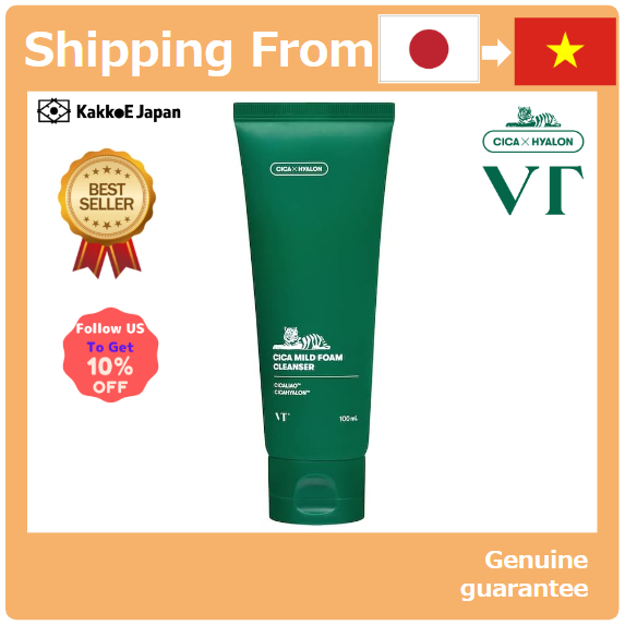[Direct Japan] VTCOSMETICS VT CICA Foam Cleanser 6 Loại Dưỡng Ẩm Da Nhạy Cảm Chăm Sóc Da Da Khô Cica