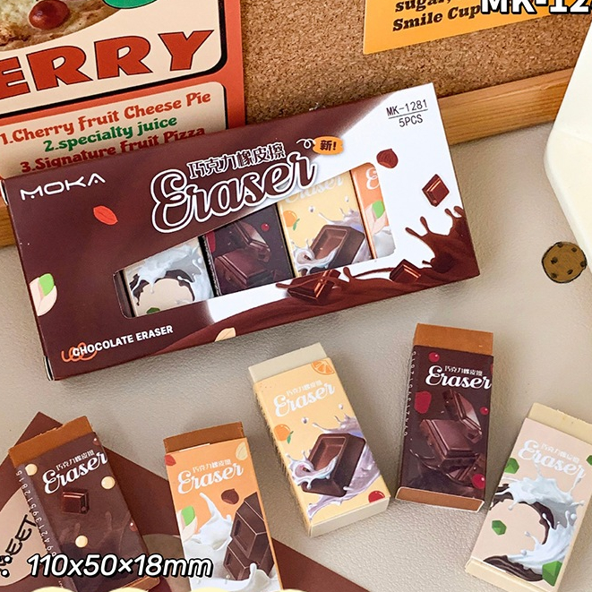 Cục Gôm Tẩy Bút Chì Hình Mì Gói Bánh Mì Sandwich Toast Bread Eraser Set 4 - 5 - 6 Miếng