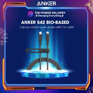 Cáp sạc nhanh Anker 542 Bio-based USB C sang L, bọc dù mềm mịn, cổng Type C, A80B5 (0.9m), A80B6 (1m8) dành cho IP